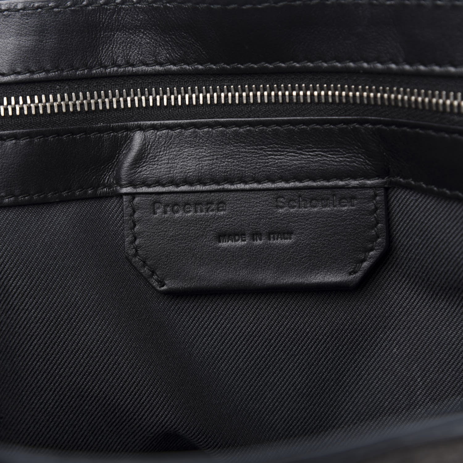 Proenza Schouler Metallic Paper Lambskin Medium PS1 Plus Zip Satchel Dark Silver 8 of 11