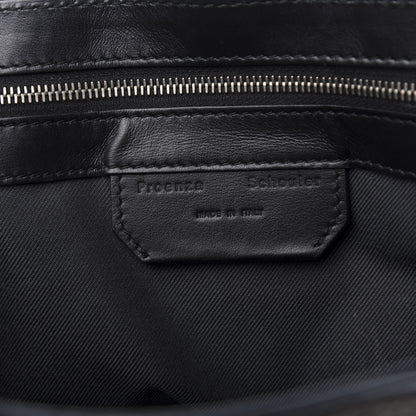 Proenza Schouler Metallic Paper Lambskin Medium PS1 Plus Zip Satchel Dark Silver 8 of 11
