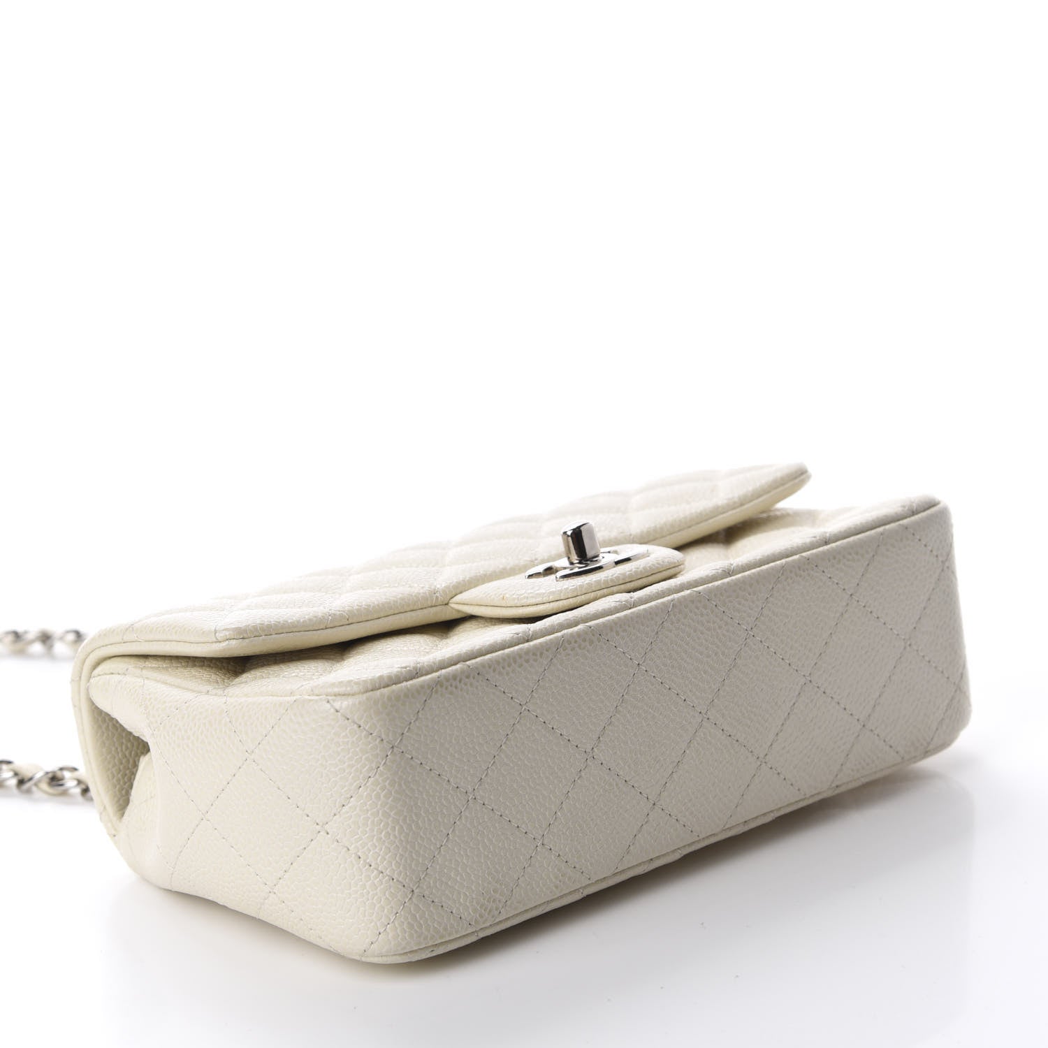 Chanel Caviar Quilted Mini Rectangular Flap White 4 of 12