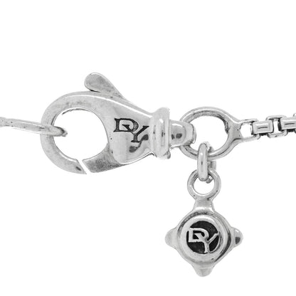 David Yurman Sterling Silver Diamond Hampton Blue Topaz 11mm Chatelaine Pendant Necklace 3 of 3