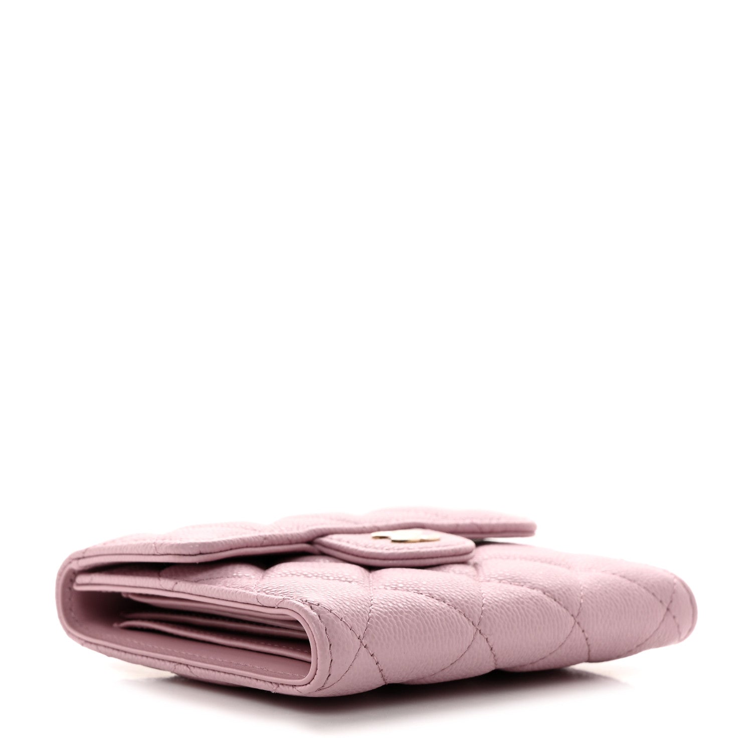 Chanel Caviar Quilted Compact Flap Wallet Pink 3 of 8