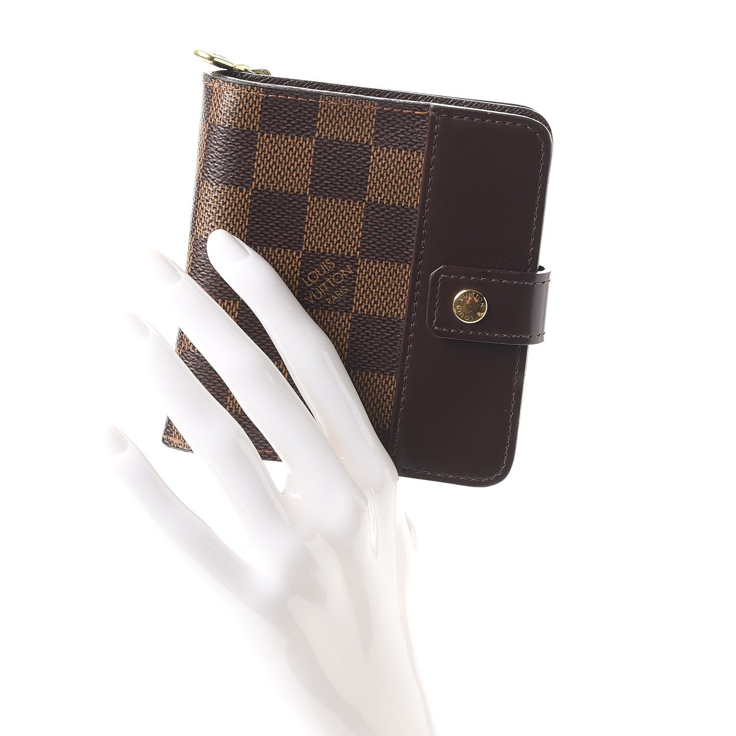 Louis Vuitton Damier Ebene Zippe Zipped Compact Wallet 2 of 10