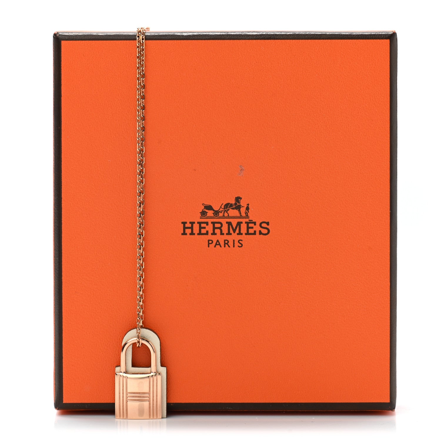 Hermes Swift Small O'Kelly Pendant Necklace White 8 of 8