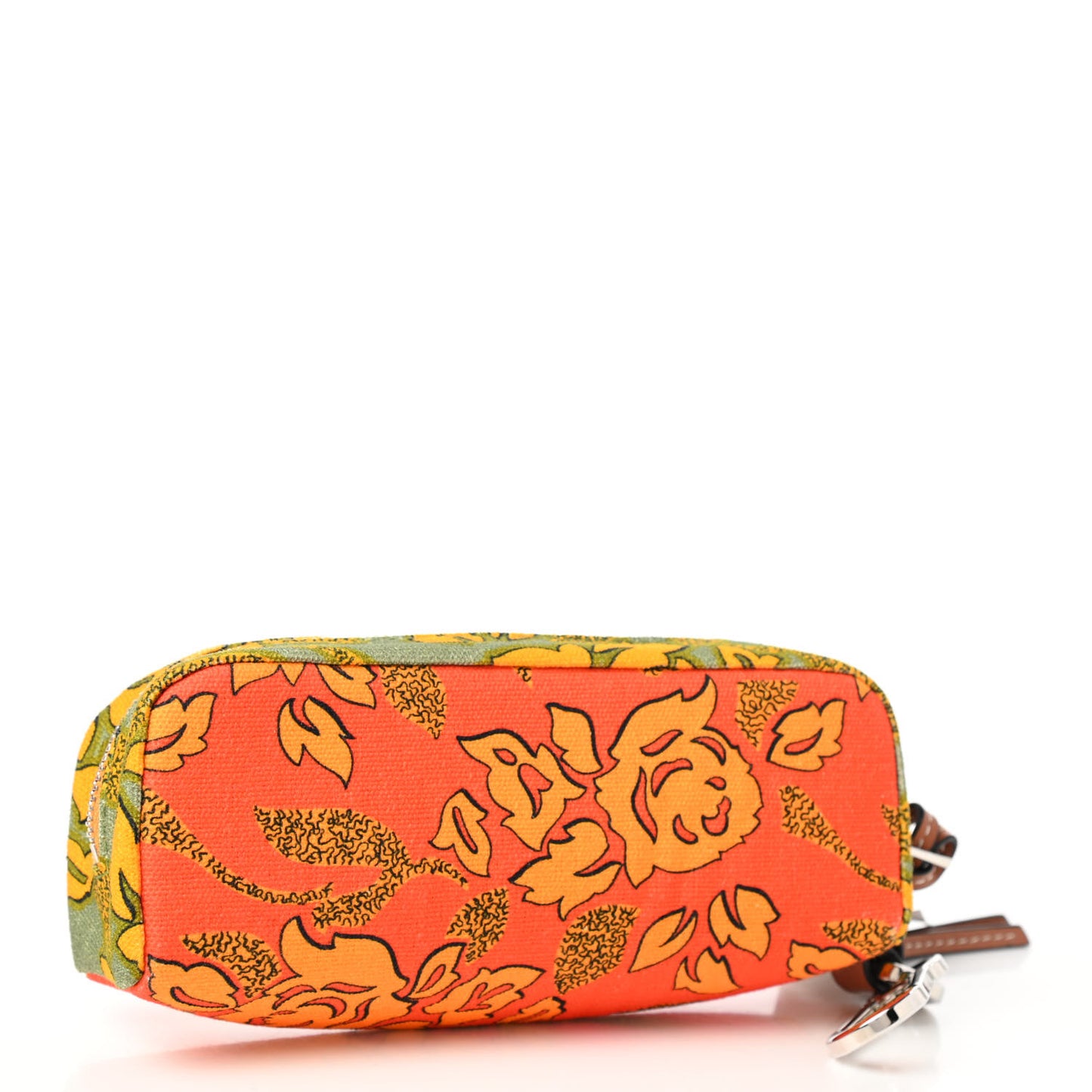 Canvas Ibiza Floral Print Paulas Sunglasses Case Orange