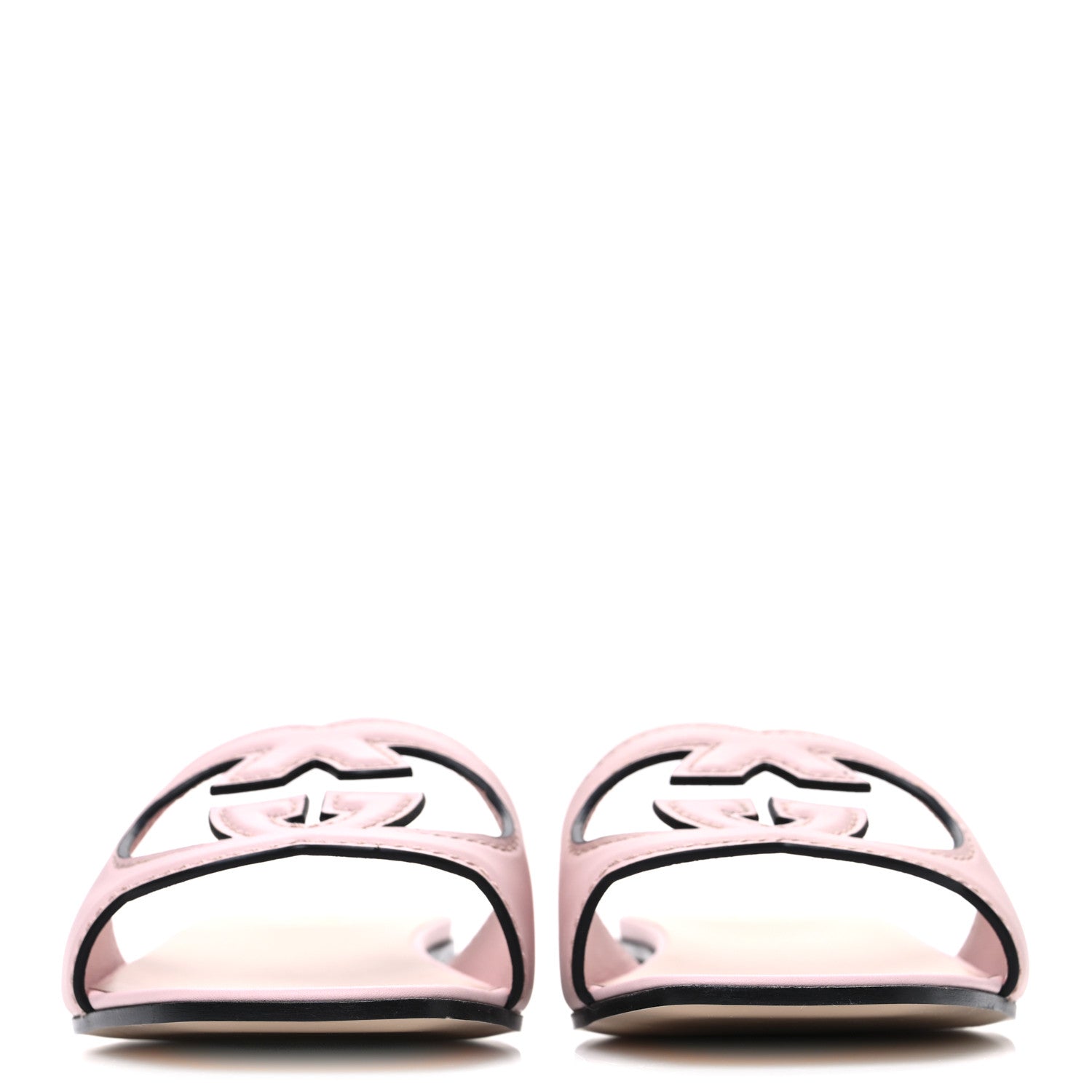 Gucci Cosmos Softy Calfskin Interlocking G Cut Out Slide Sandals 40 Pastel Pink 3 of 9