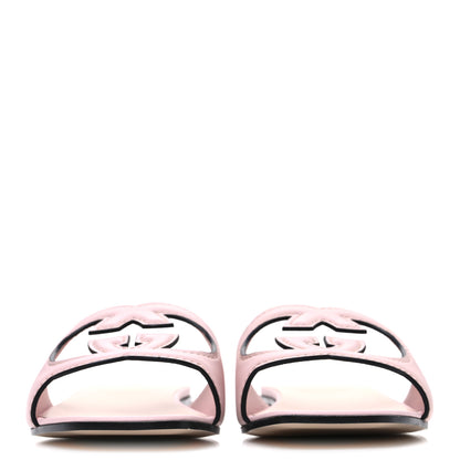 Gucci Cosmos Softy Calfskin Interlocking G Cut Out Slide Sandals 40 Pastel Pink 3 of 9