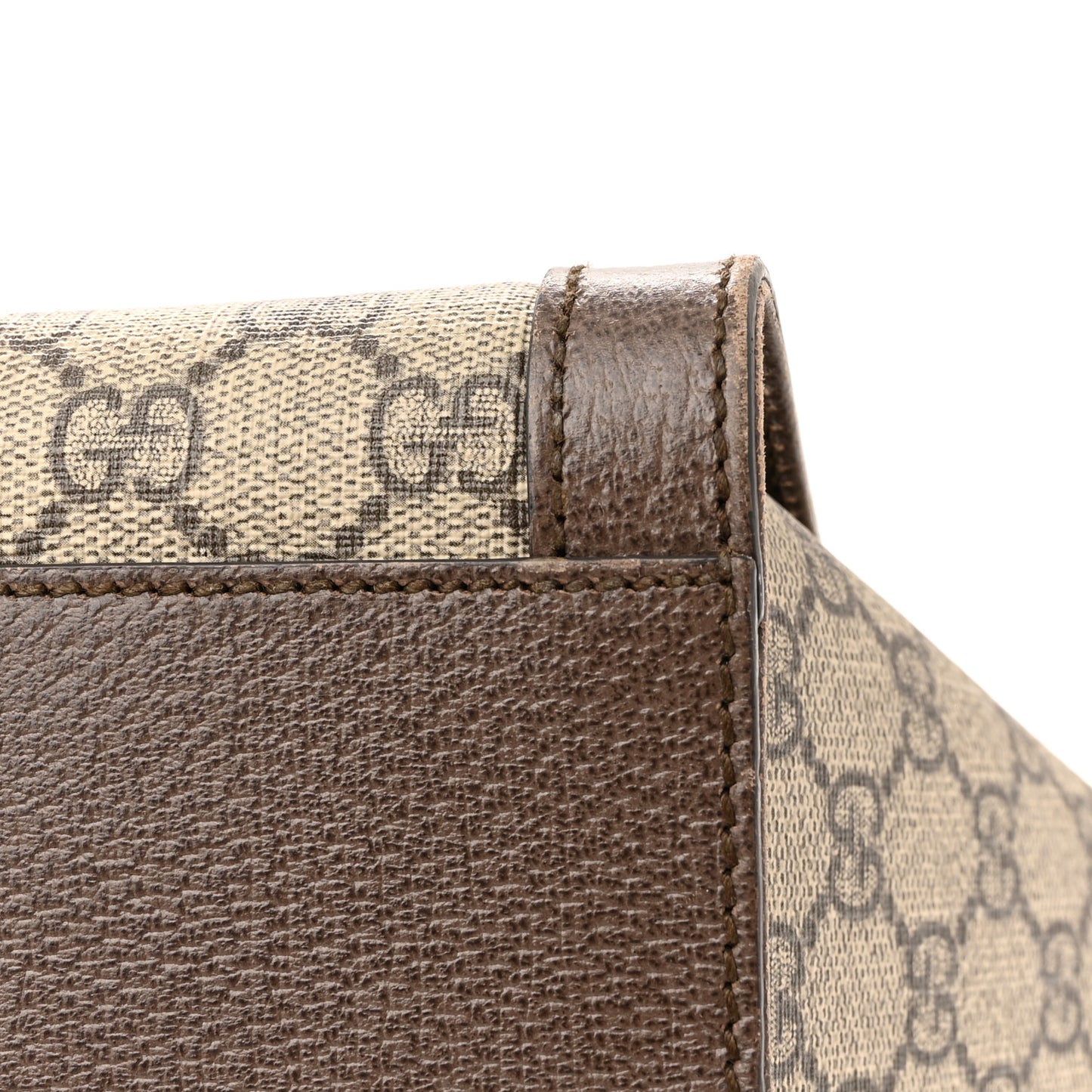 GG Supreme Monogram Web Medium Ophidia Tote Bag Brown