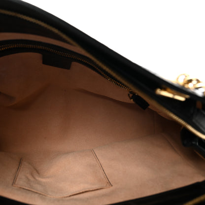 Gucci Guccissima Signature Medium Shoulder Tote Bag Black 4 of 9