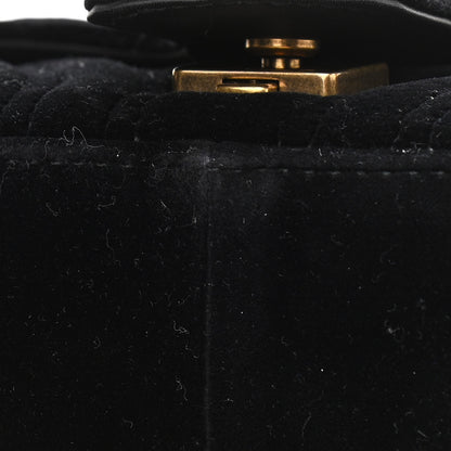 Gucci Velvet Matelasse Small GG Marmont Shoulder Bag Black 11 of 11