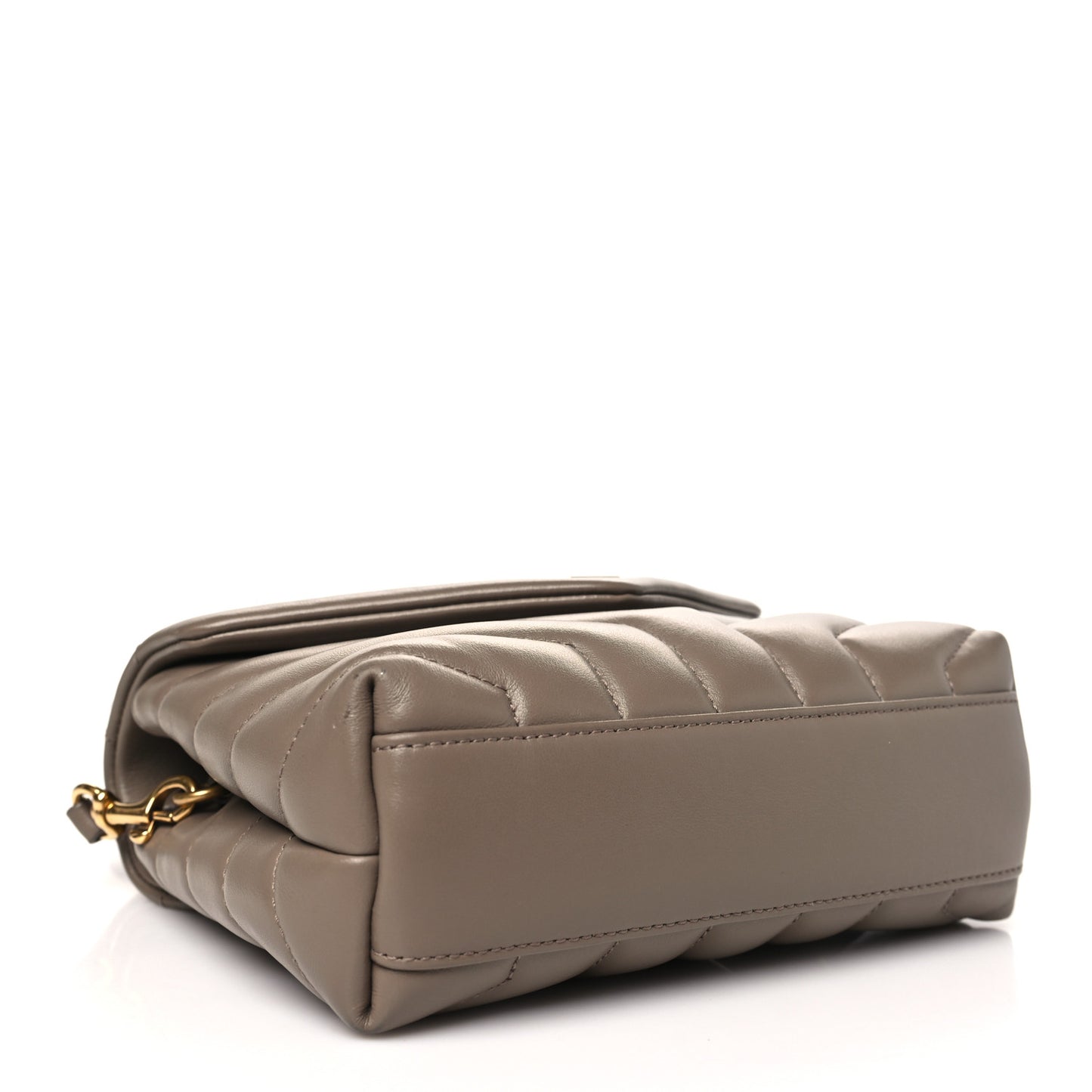Calfskin Y Quilted Monogram Toy Loulou Crossbody Bag Greyish Brown