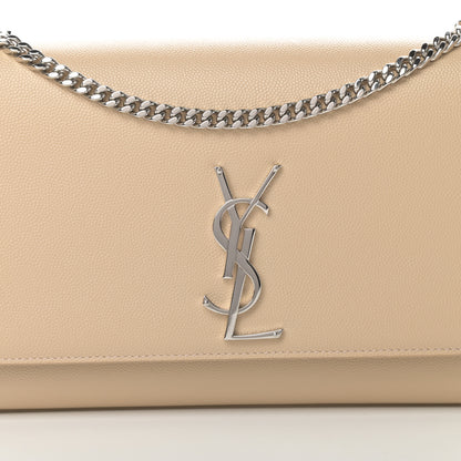 Saint Laurent Grain De Poudre Medium Monogram Kate Satchel Nude Powder 8 of 11