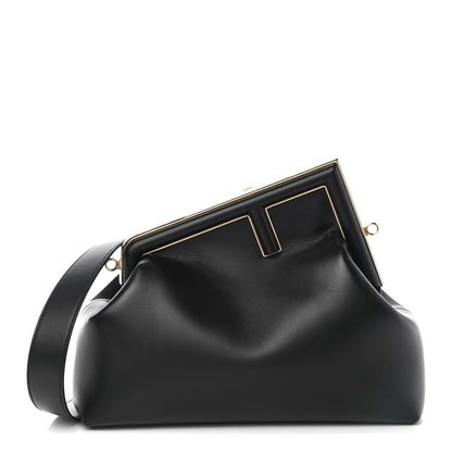 Fendi Shiny Nappa Medium Fendi First Black 1 of 9