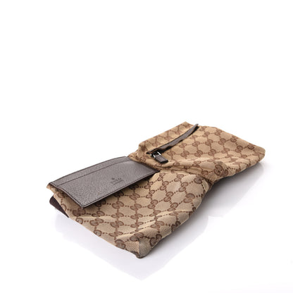 Gucci GG Monogram Double Pocket Belt Bag Dark Brown 3 of 10