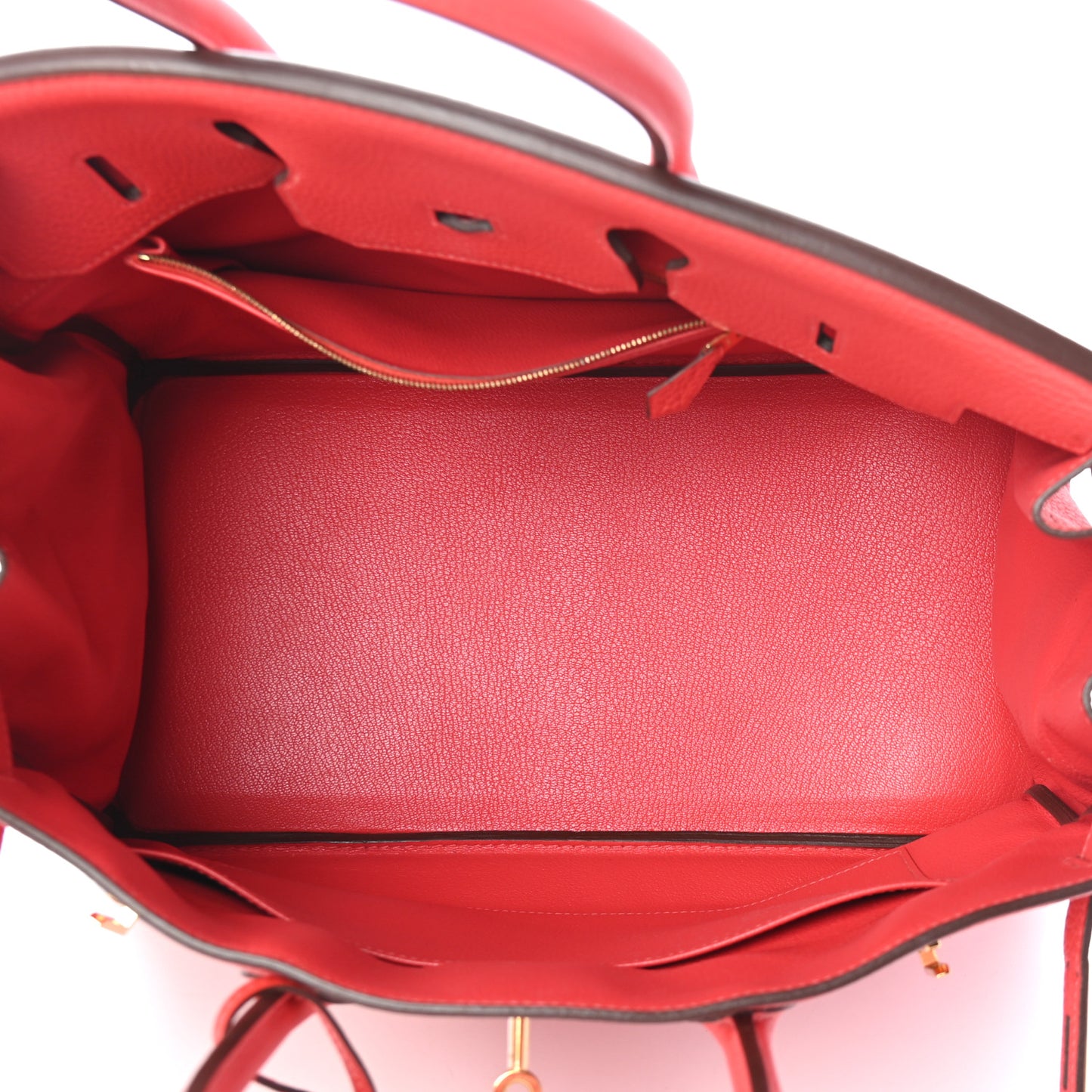 Taurillon Clemence Birkin 35 Rouge Pivoine