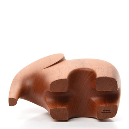 Hermes Mahogany Wood Elephant Lao Paperweight Naturel 9 of 12