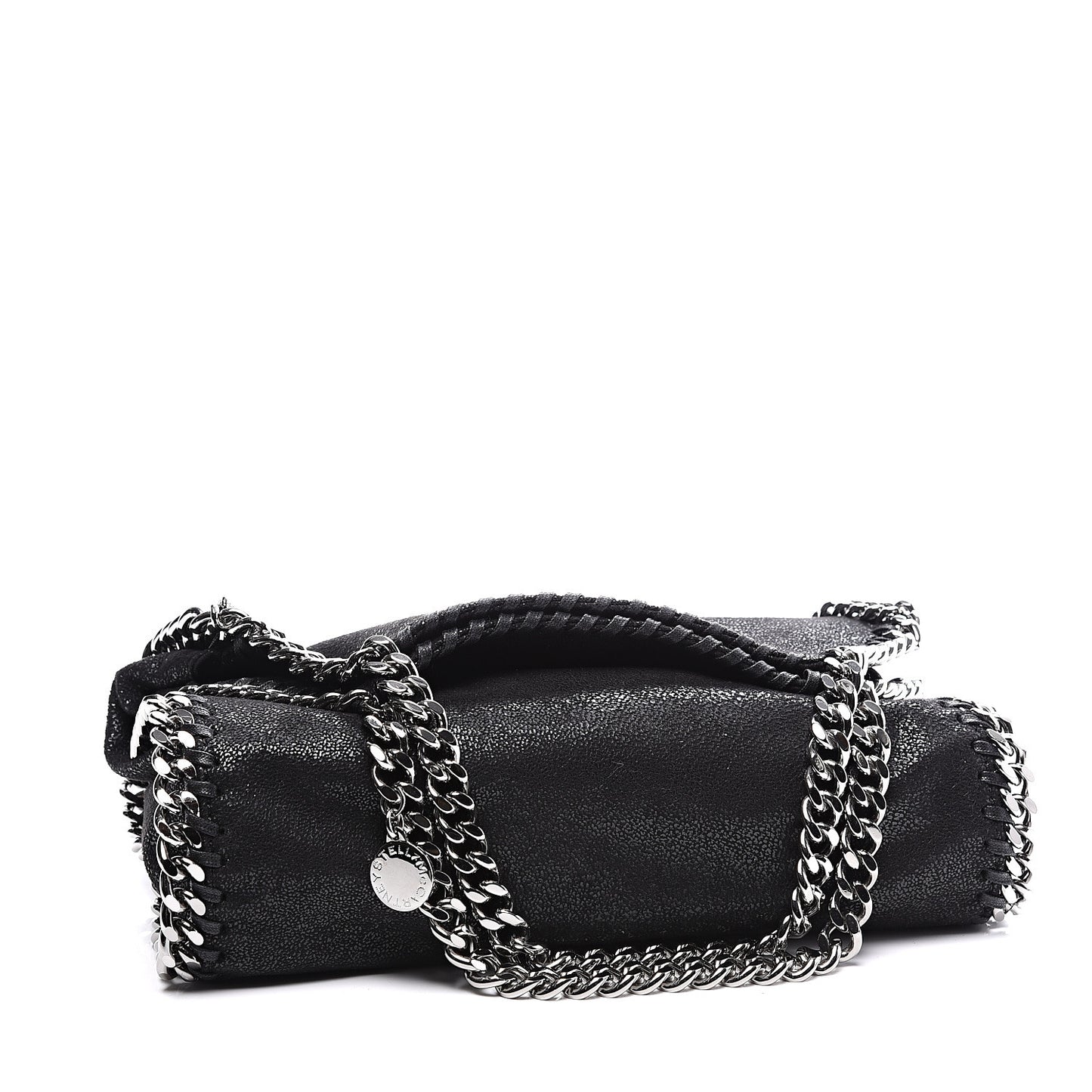 Shaggy Deer Mini Falabella Fold Over Tote Black