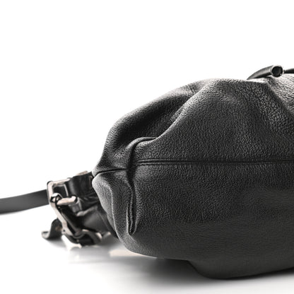 Burberry Calfskin Drawstring Tote Black 10 of 12