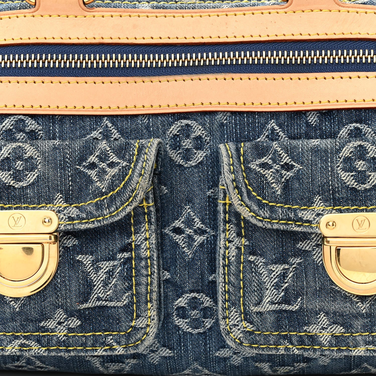 Louis Vuitton Monogram Denim Neo Speedy Blue 9 of 14