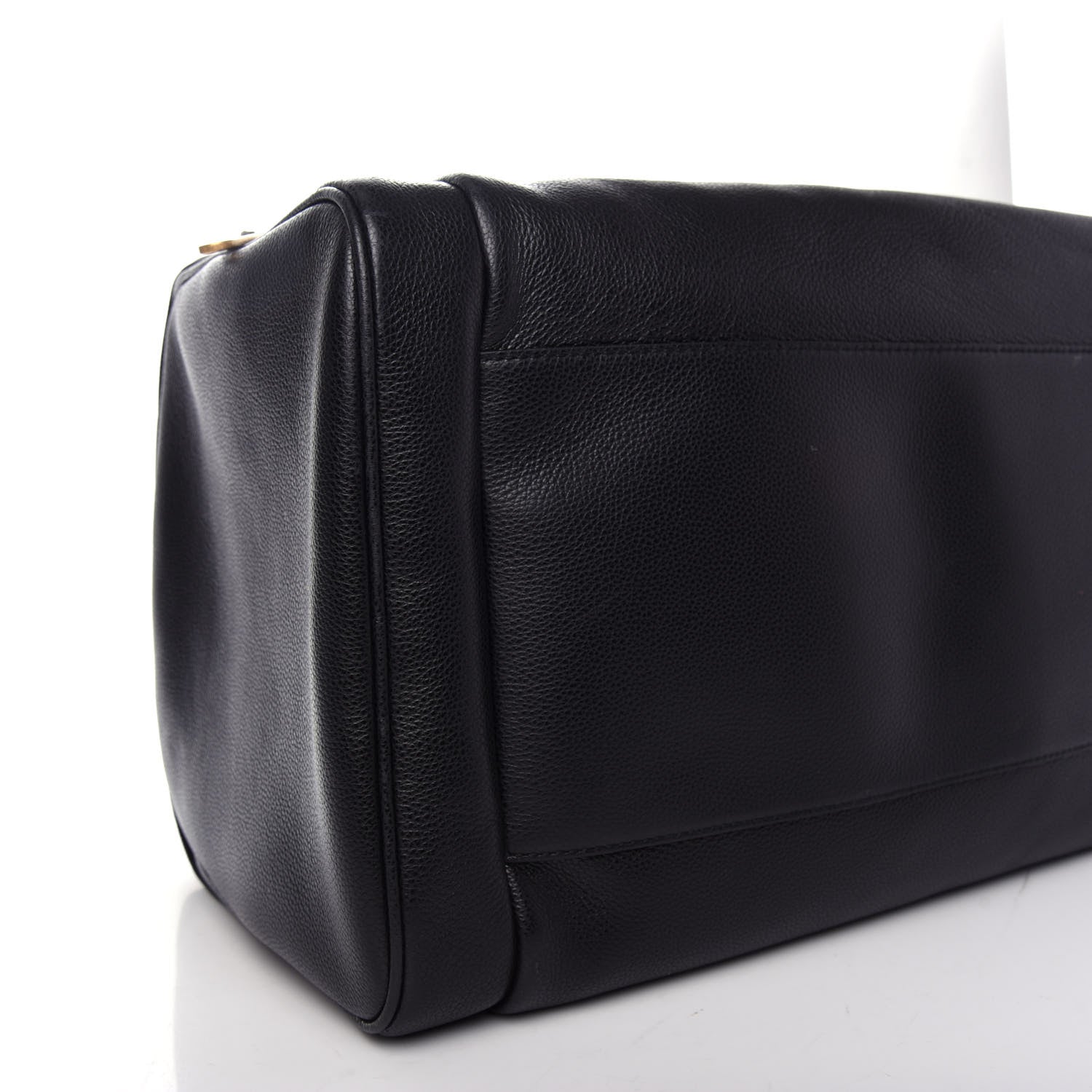 Gucci Grained Calfskin Logo Duffle Bag Black 7 of 9
