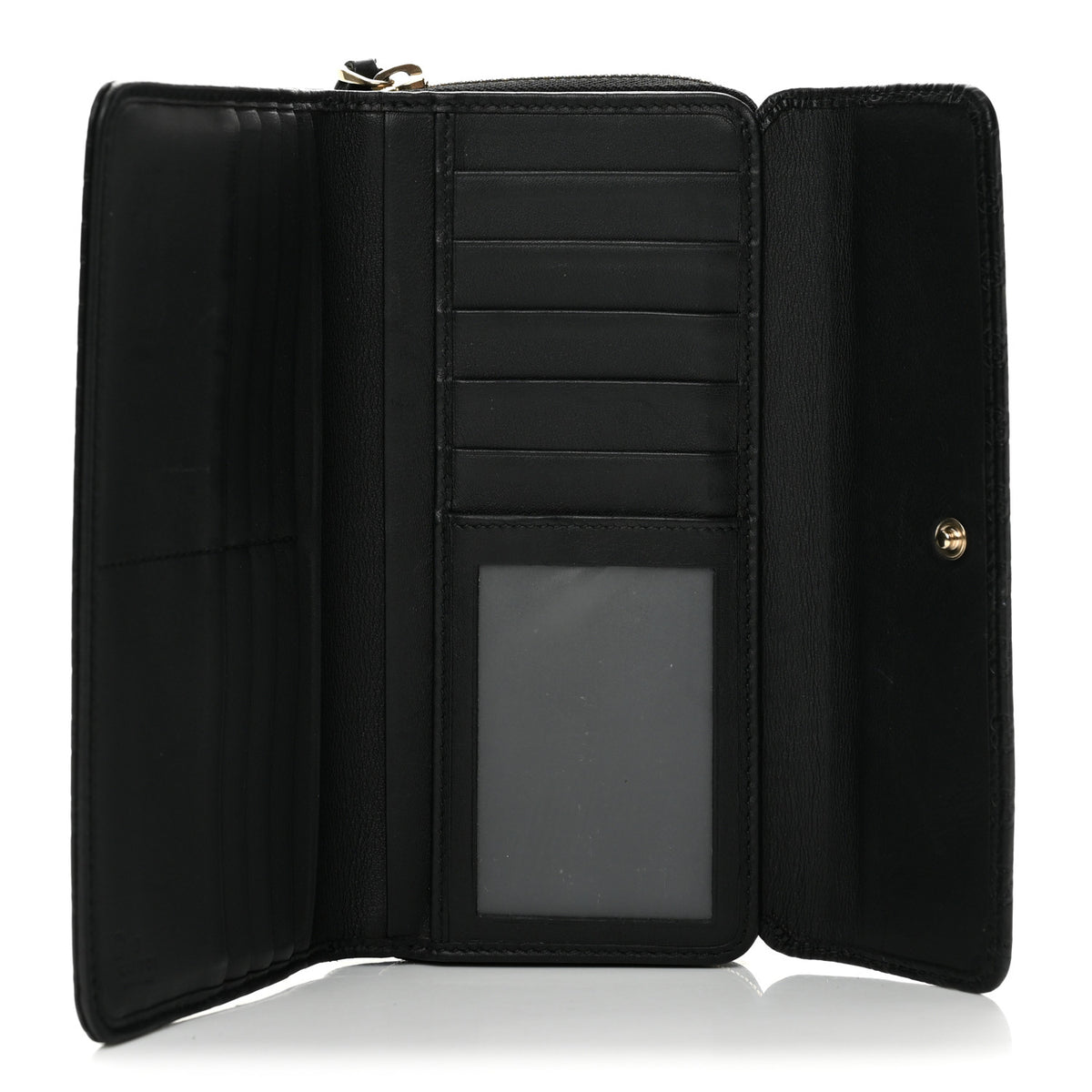 Soft Microguccissima Continental Zip Wallet Black