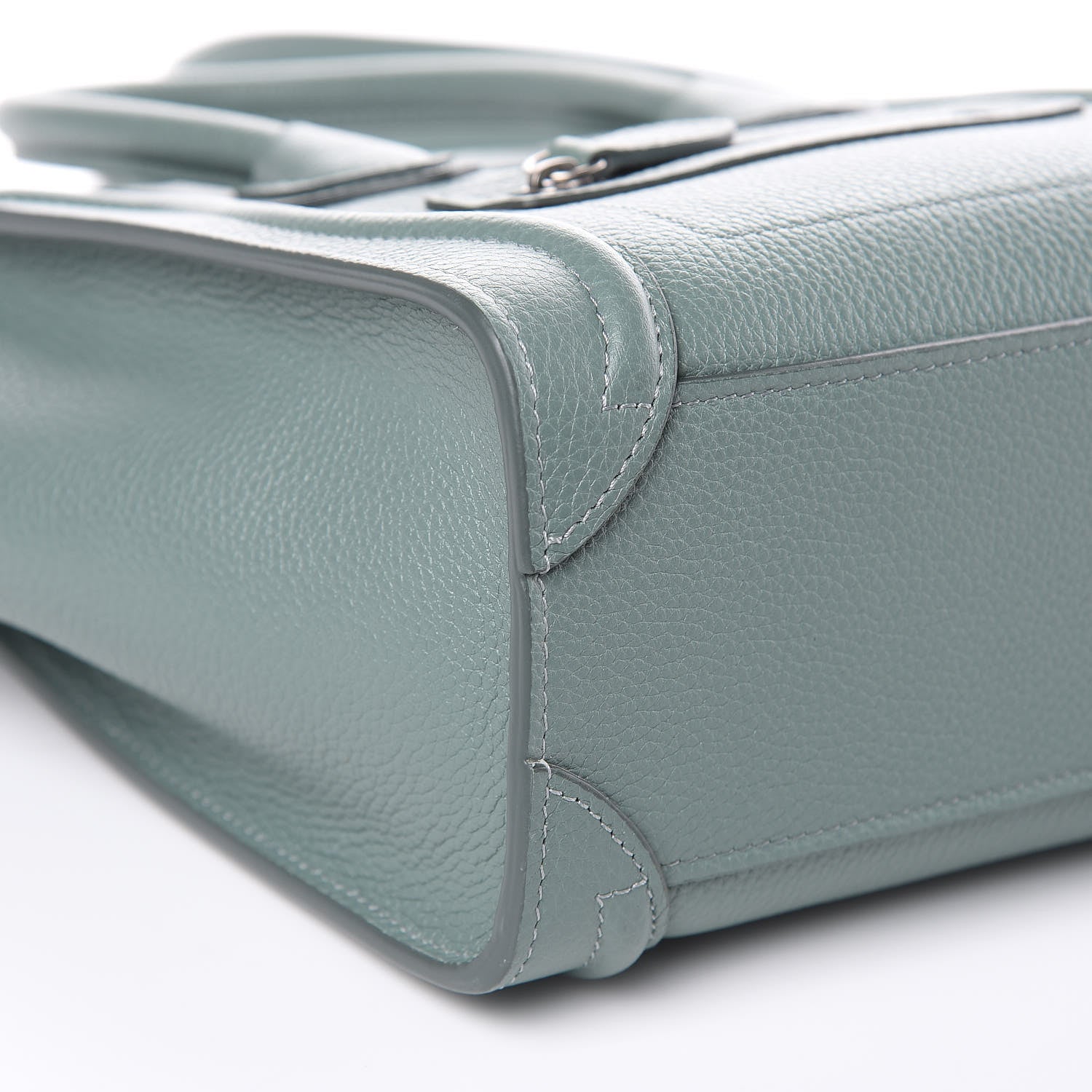 Celine Drummed Calfskin Nano Luggage Celadon 10 of 11