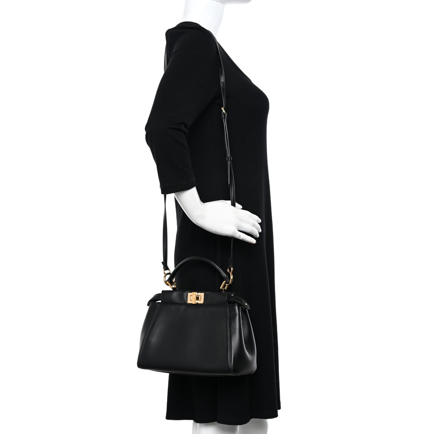 Nappa Mini Peekaboo Iconic Satchel Black