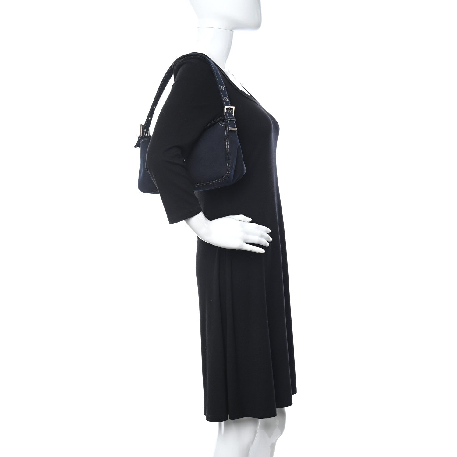 Fendi Denim Baguette Blue 2 of 9