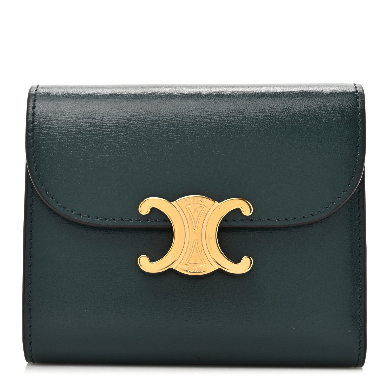 Celine Shiny Smooth Lambskin Small Triomphe Wallet Amazone 1 of 10