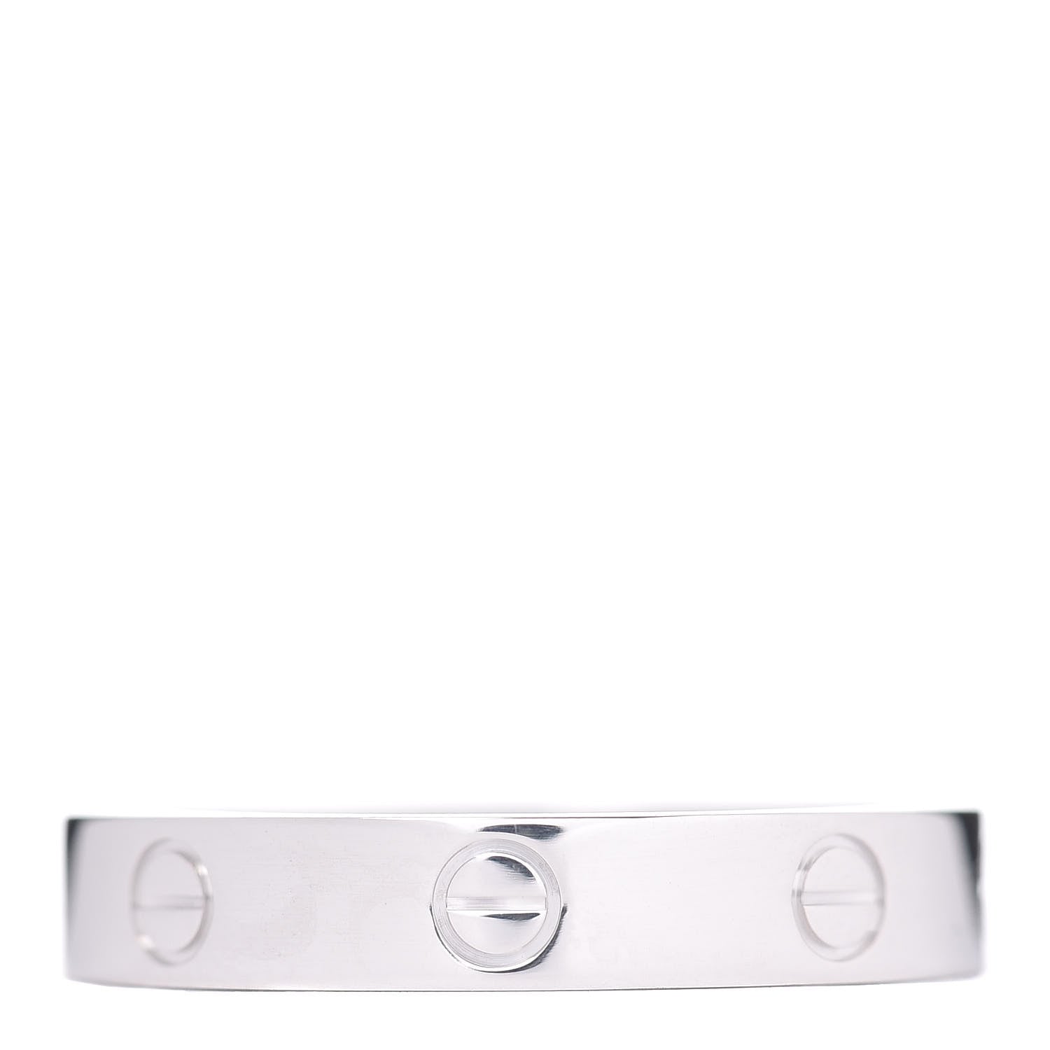 Cartier 18K White Gold 4mm LOVE Wedding Band Ring 60 9 3 of 4