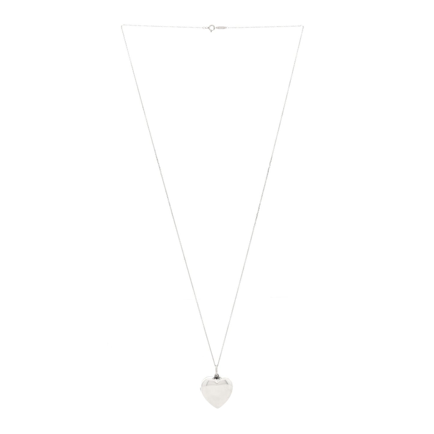 Sterling Silver Heart Locket Pendant Necklace