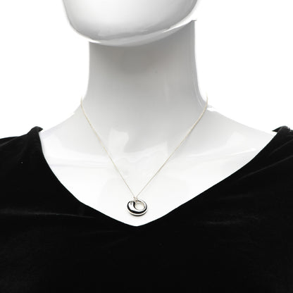 Tiffany Sterling Silver 17mm Elsa Peretti Eternal Circle Pendant Necklace 2 of 4