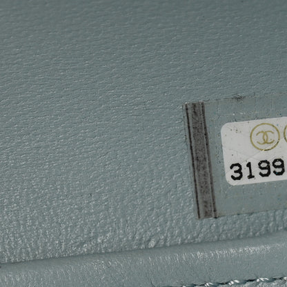 Chanel Lambskin Quilted CC Bubble Vanity Case With Chain Light Blue 7 of 14