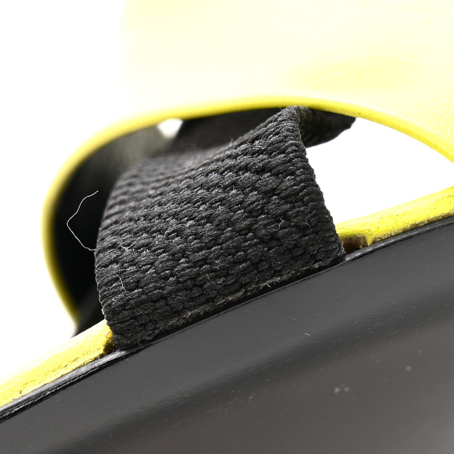 Chevreau Brilliant Elastic Sandals 38 Jaune Acid Black