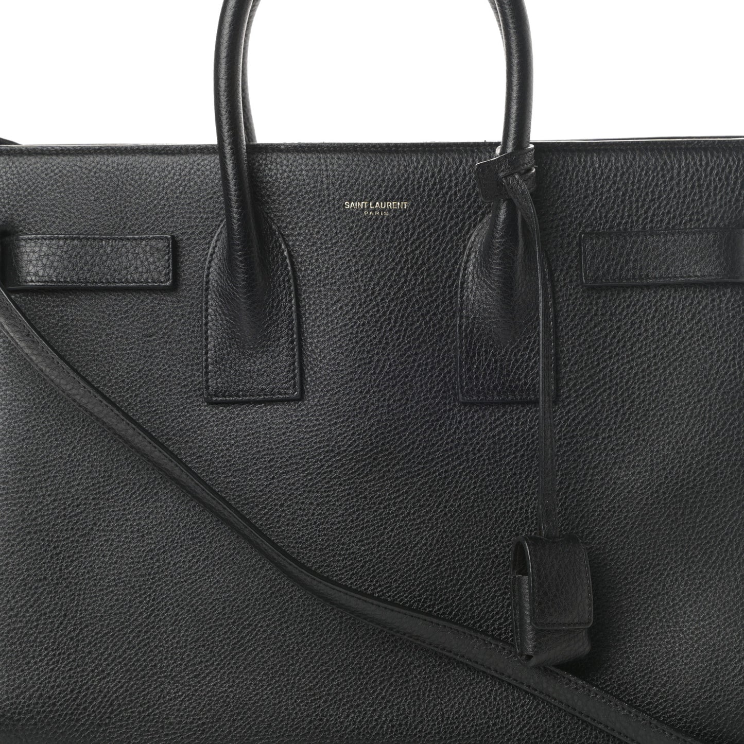 Grained Calfskin Small Sac De Jour Black