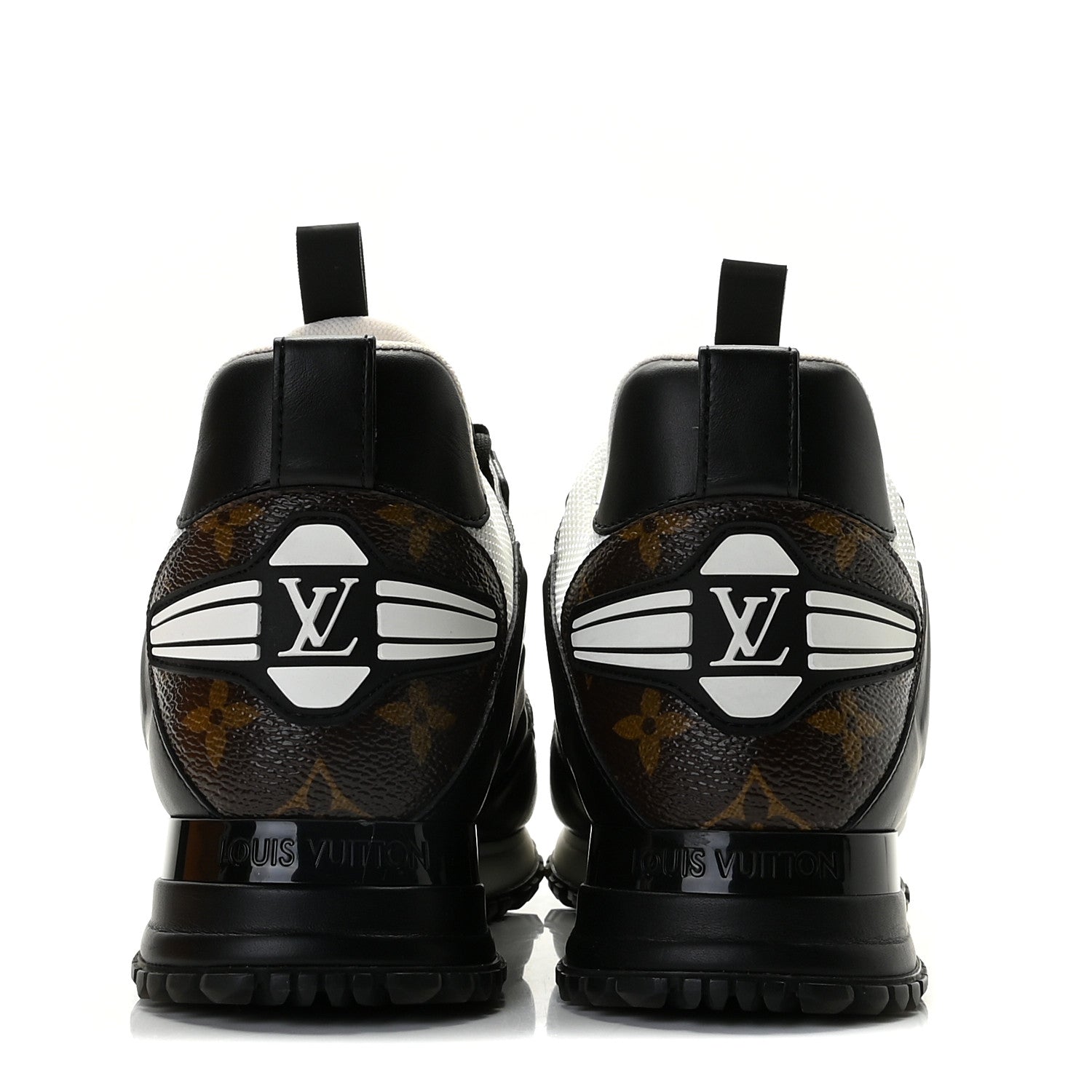 Louis Vuitton Calfskin Monogram Run Away Sneakers 35 Black 5 of 14