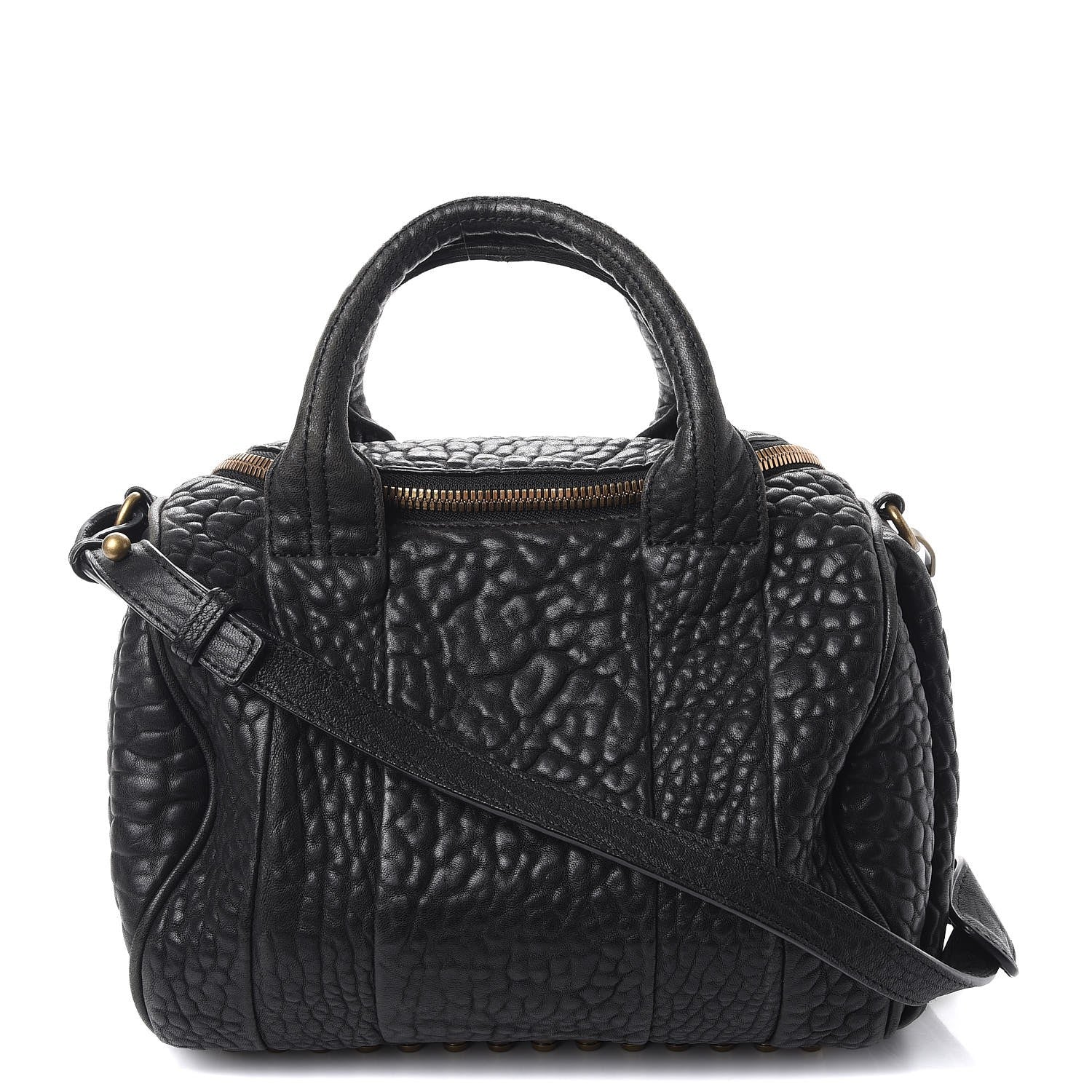 Alexander Wang Pebbled Lambskin Rockie Black Gold Hardware 1 of 11