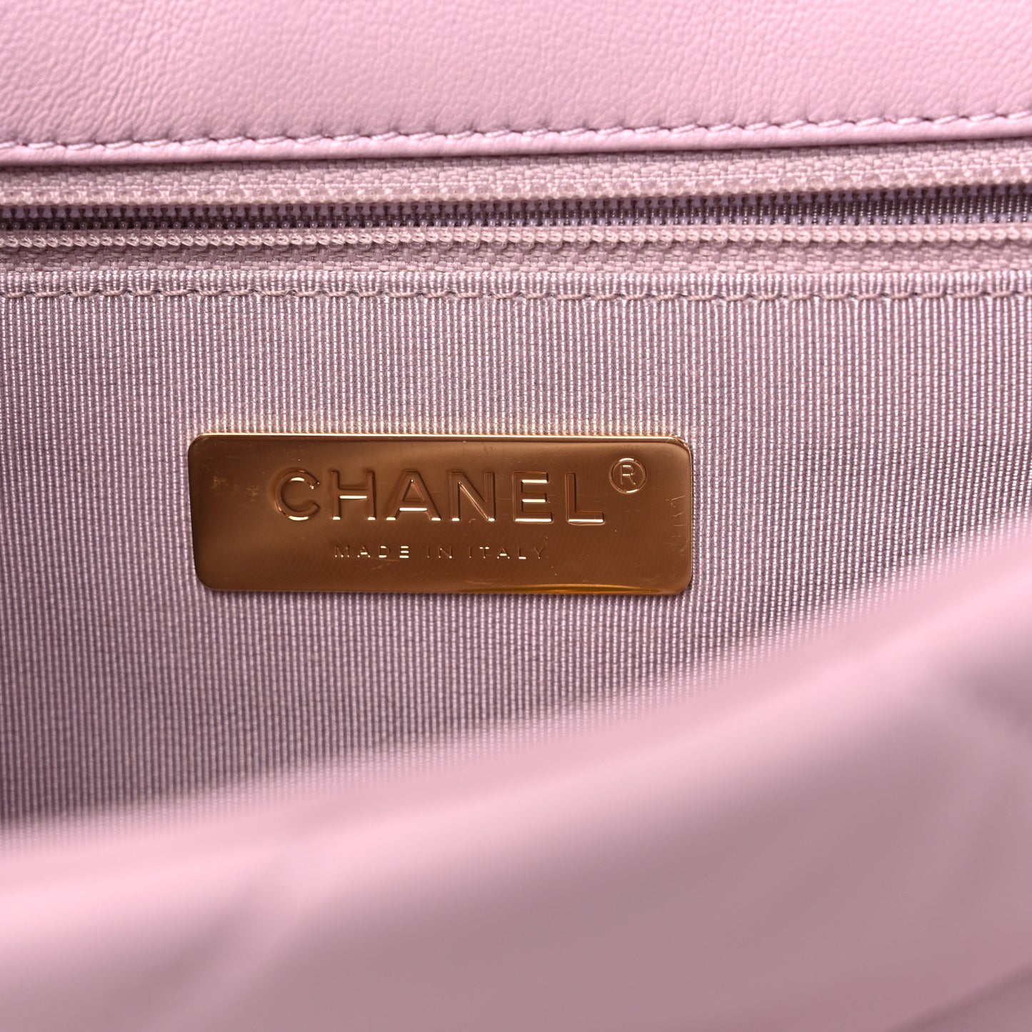 Goatskin Quilted Medium Chanel 19 Flap Light Pink