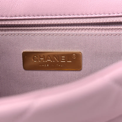 Chanel Goatskin Quilted Medium Chanel 19 Flap Light Pink 6 of 9