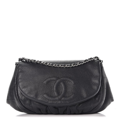 Chanel Caviar Half Moon Wallet On Chain WOC Black 1 of 13