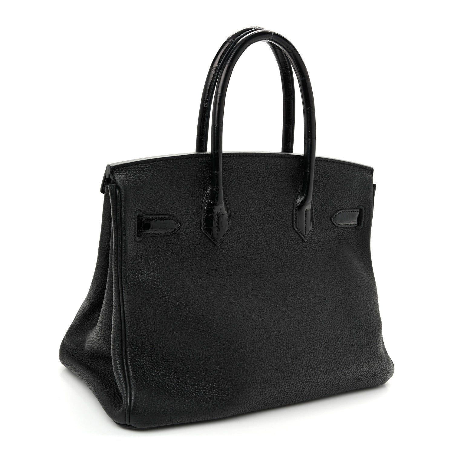 Hermes Togo Shiny Niloticus Crocodile Birkin Touch 30 Black 3 of 12