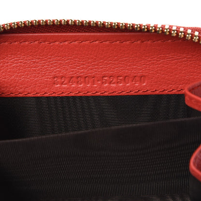 Gucci Guccissima Zip Around Coin Purse Red 7 of 8