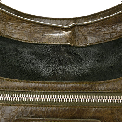 Balenciaga Agneau Pony Hair Classic Silver Hardware City Olive 18 of 19