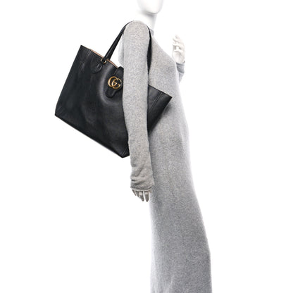 Gucci New Sakai Calfskin Lux Medium Dahlia Tote Black 2 of 12