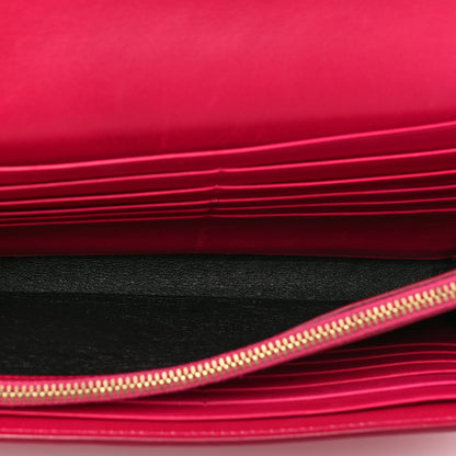 Saint Laurent Grain de Poudre Classic Letters Chain Wallet Fuchsia 4 of 21