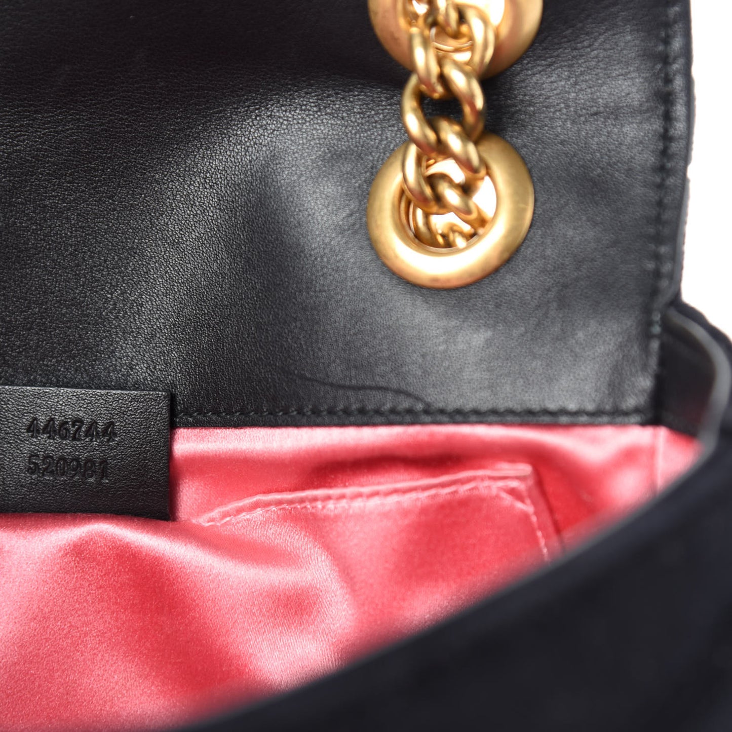 Velvet Matelasse Mini GG Marmont Shoulder Bag Black