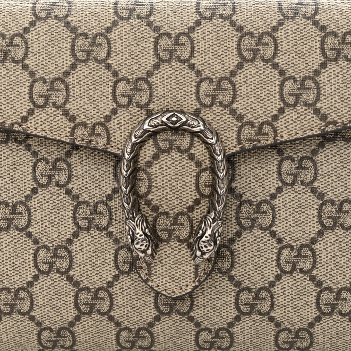 GG Supreme Monogram Dionysus Clutch Taupe