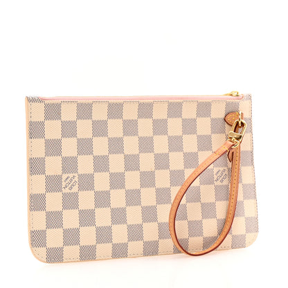 Louis Vuitton Damier Azur Neverfull MM GM Pochette Rose Ballerine 3 of 8