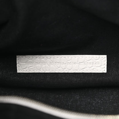 Balenciaga Extra Supple Calfskin Crocodile Embossed Medium Le Cagole Shoulder Bag White 7 of 10