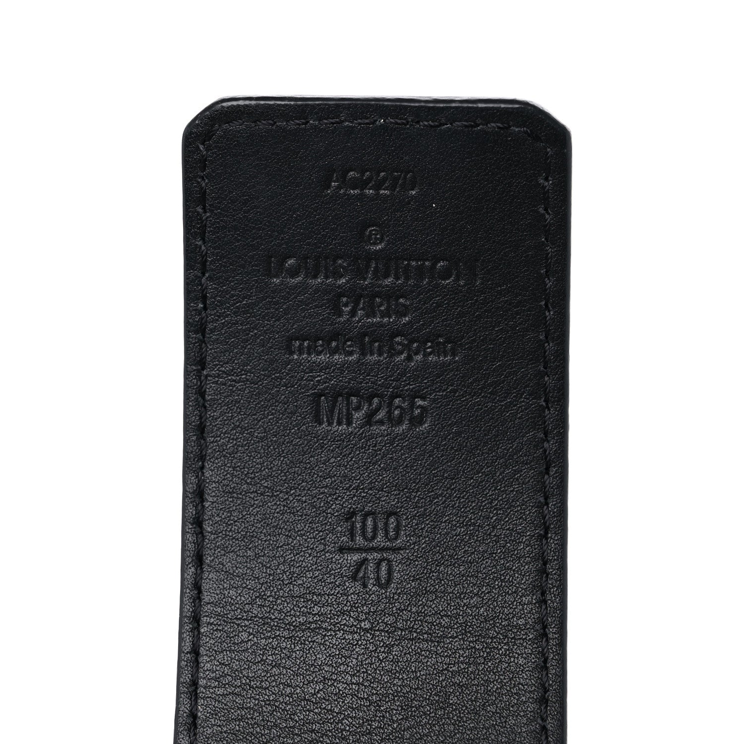 Louis Vuitton Monogram 40mm LV Shape Belt 100 40 Black White 3 of 6