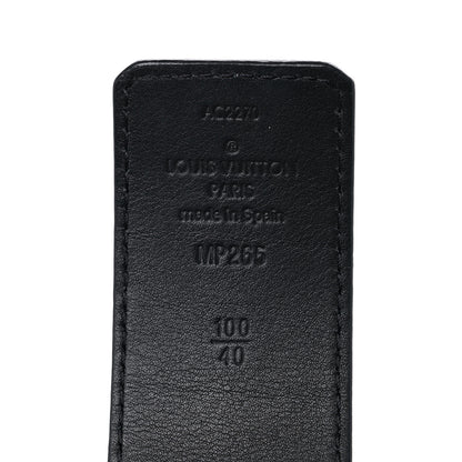 Louis Vuitton Monogram 40mm LV Shape Belt 100 40 Black White 3 of 6